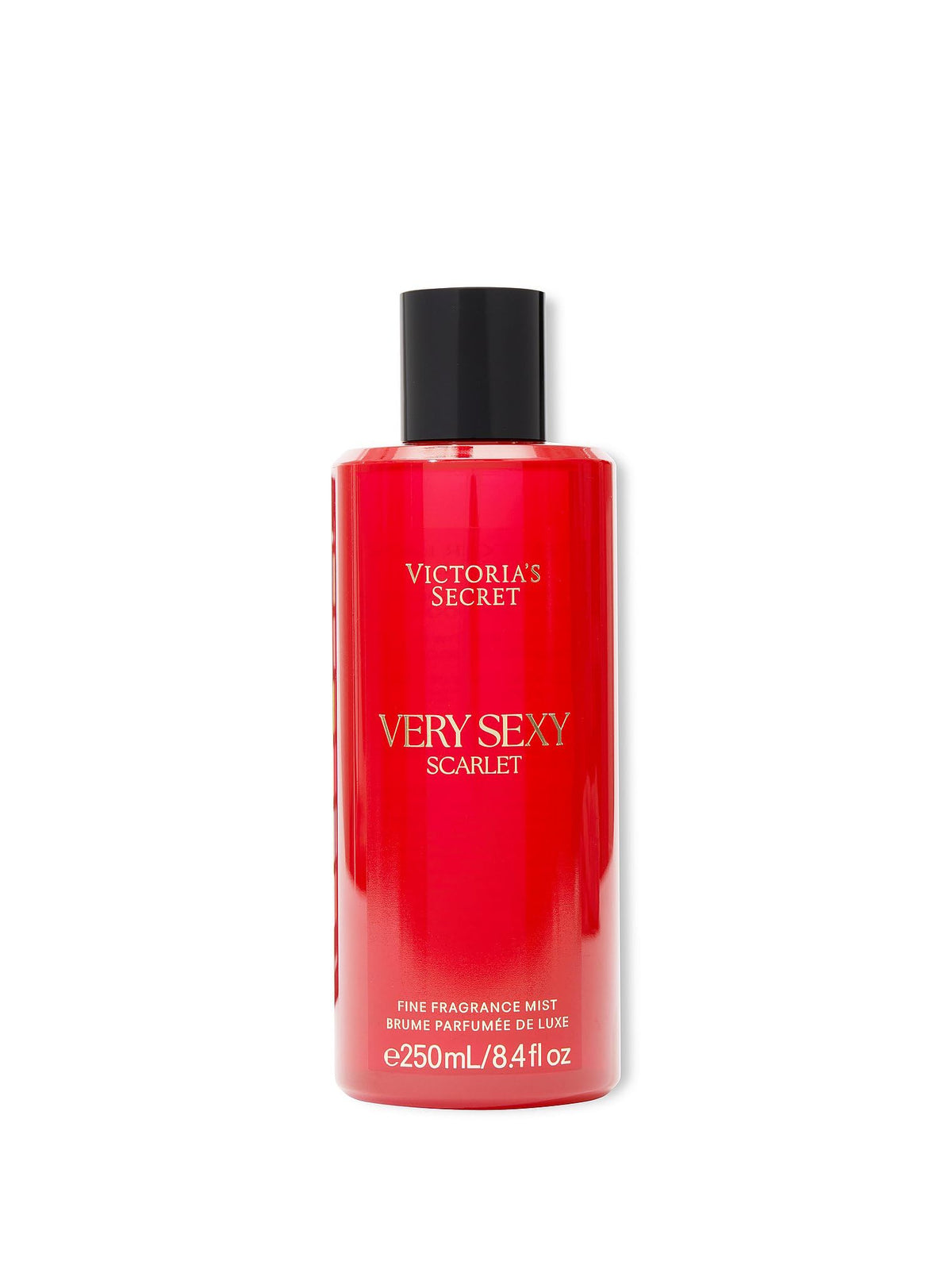 Victoria's Secret Very Sexy Scarlet bottle closeup highlighting a bold long-lasting floral musk.