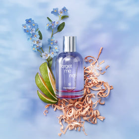 Spray of Forget Me Not EDT creating a light mist on skin