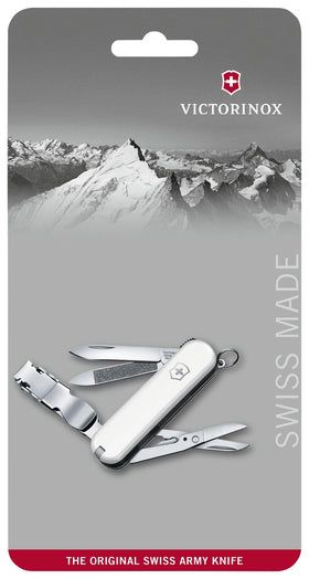 Victorinox Nail Clip 580 serrated-scissors offer precise trimming on site.