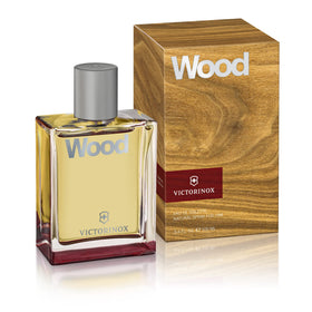 Victorinox Wood EDT bottle front view highlighting premium design for confident gifting.