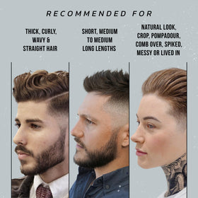 Styling hair with Victory Crown Matte Pomade for a refined natural look