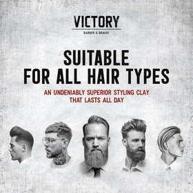 Victory Pomade water-based formula washes out easily.
