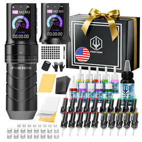 Vidattx Poseidon tattoo gun kit display screen shows real-time status for precise sessions.