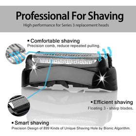 VIDSA 2pcs replacement head set for quick replacement and maintained shave quality.