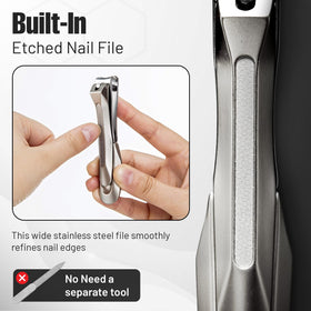 VIGORCRAFT nail clipper with integrated catcher for mess-free grooming.