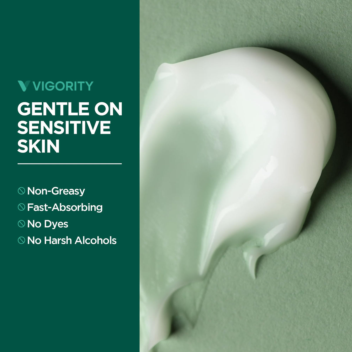 Vigority DHEA infographic label with usage guidance.