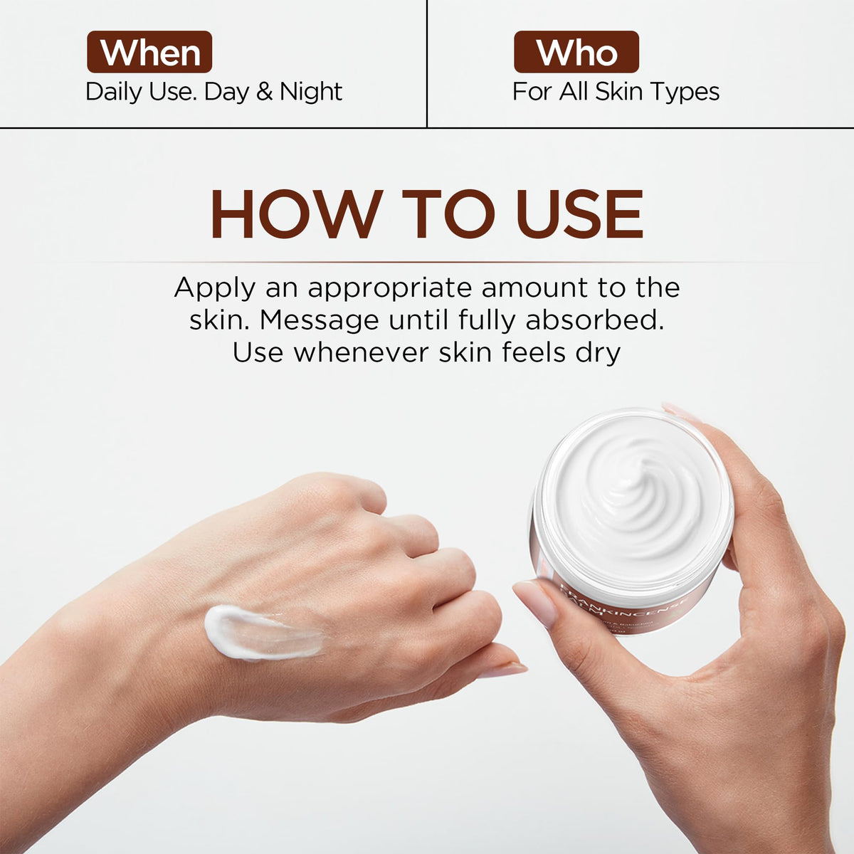 Vigority Frankincense Balm nightly routine for gentle care