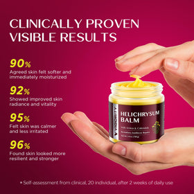 Vigority Helichrysum balm used after sun exposure for gentle relief