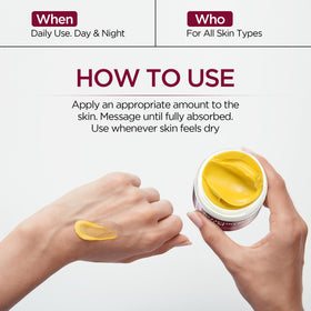 Vigority Helichrysum balm label emphasizing natural botanicals and ingredients