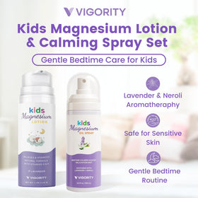 Vigority Kids Magnesium Lotion close-up showing silky texture for nightly massage