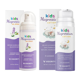 Vigority Kids Magnesium Lotion bottle for nighttime leg comfort and hydration