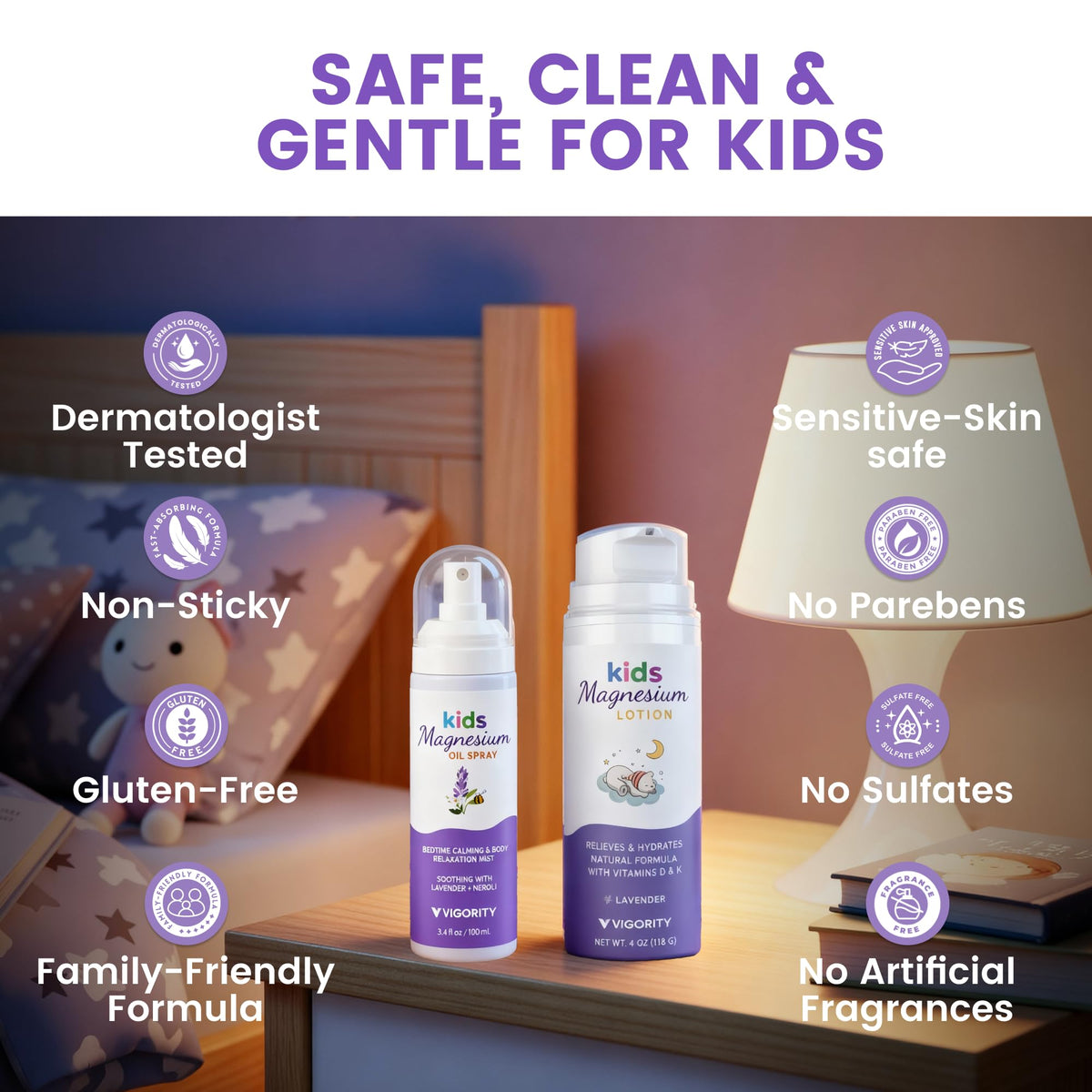 Vigority Lotion pump bottle enables easy nighttime application