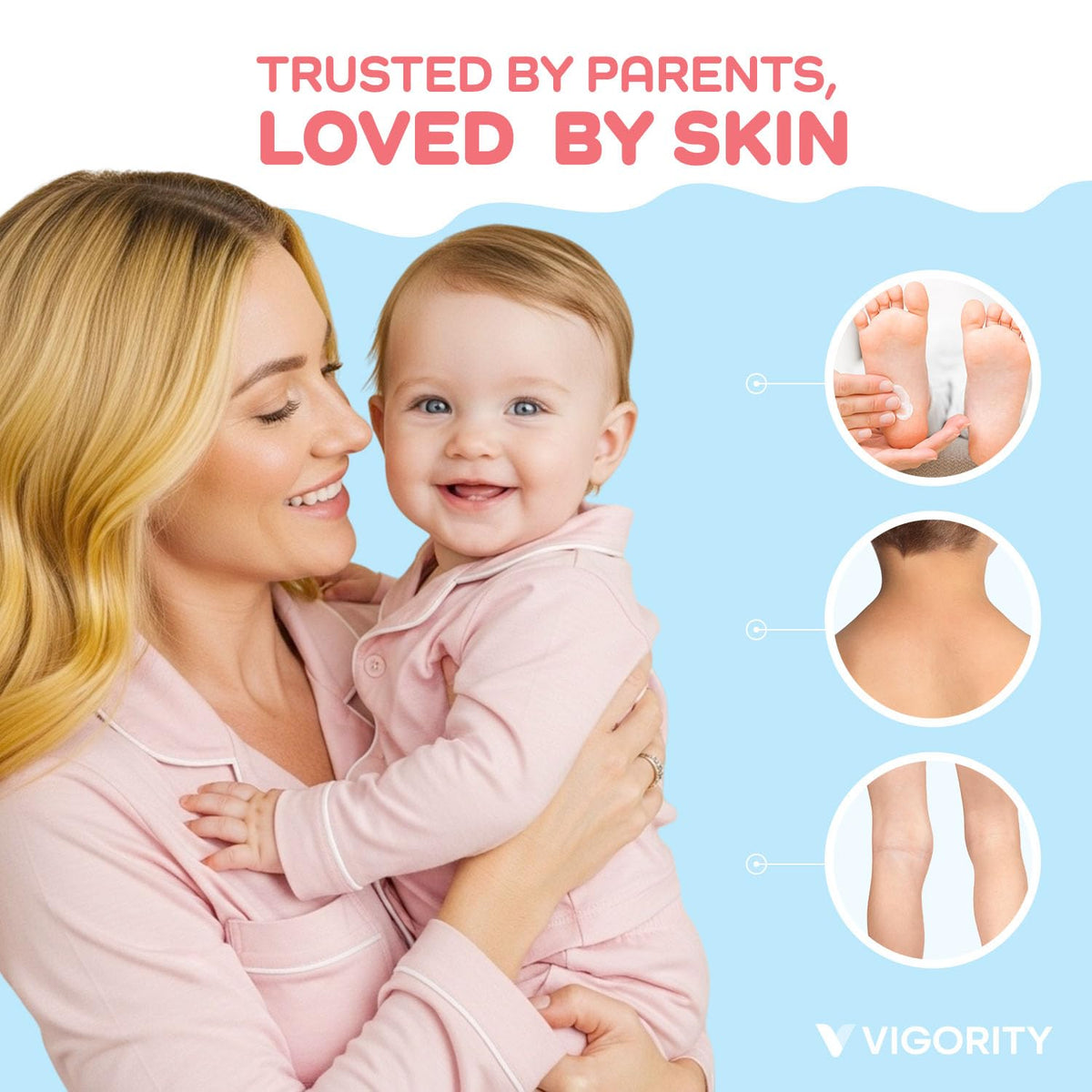 Vigority magnesium lotion kids arm massage for relaxed muscles before sleep