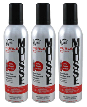 Styled hair after using Vigorol Mousse Curls shows bouncy, frizz-free curls.