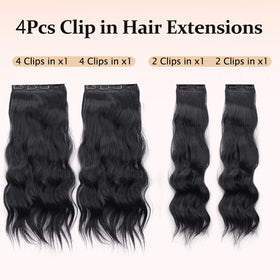 Vigorous clip-in extensions step-by-step snap-in process for quick length.