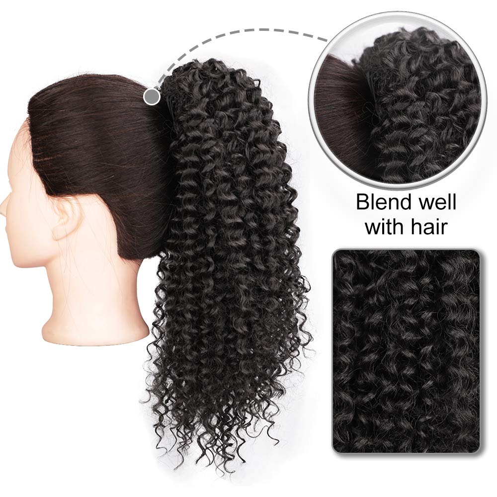 Vigorous ponytail soft fiber close-up shows smooth natural texture