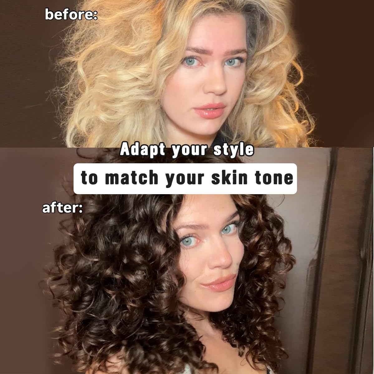 Vigorous 20-inch curls offer dramatic length for versatile styles.