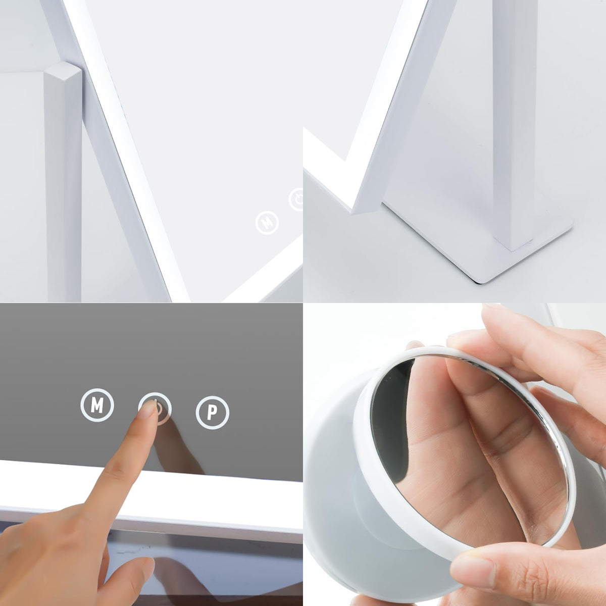 ViKert three color modes ideal for day, office, and evening makeup.