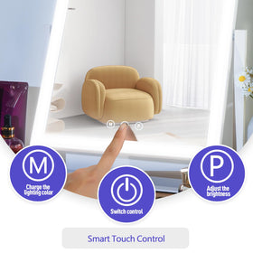 ViKert smart touch control for easy brightness and color adjustments.