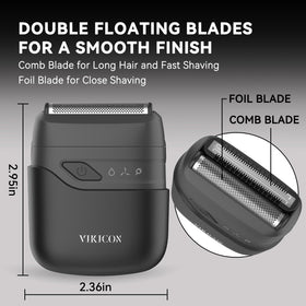 VIKICON dual-floating-blades close-up showing adaptive trimming for contours