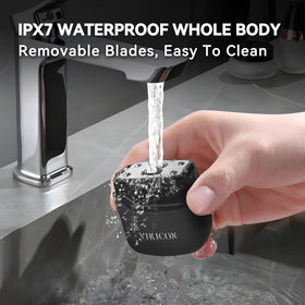VIKICON IPX7 waterproof design for easy dry or wet shaving
