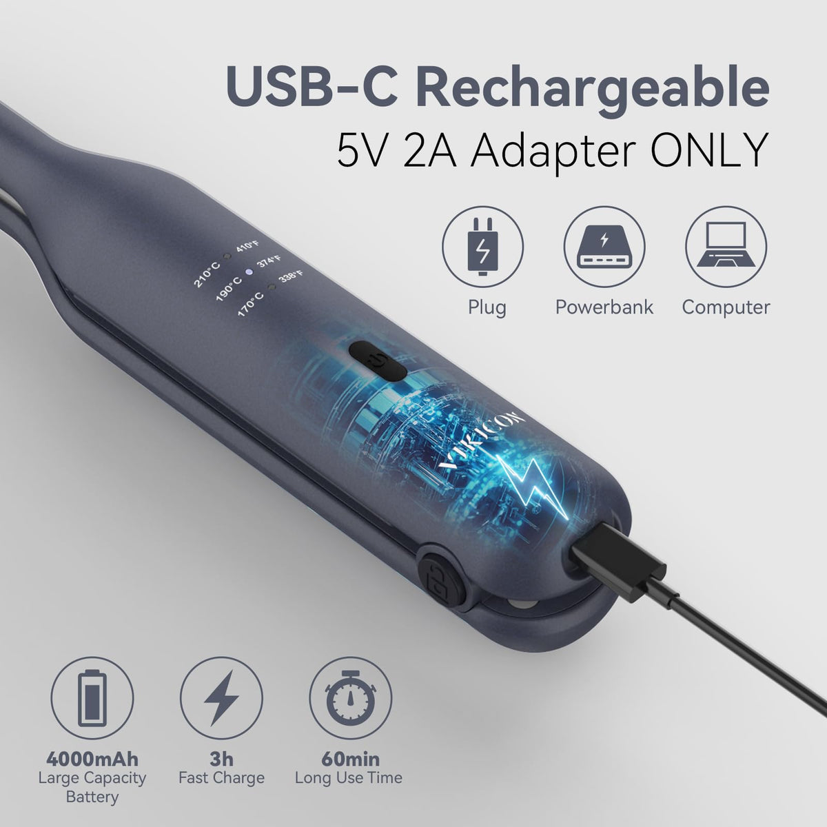 VIKICON portable grooming tool ideal for travel or gym touch-ups.