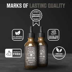 Viking Revolution apply drops beard oil for conditioning and tame