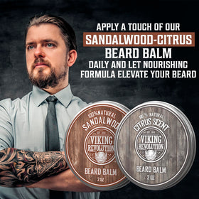 Viking Revolution balm tube being opened for easy pea-sized application.