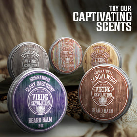 Viking Revolution natural ingredients label signaling clean beard care.