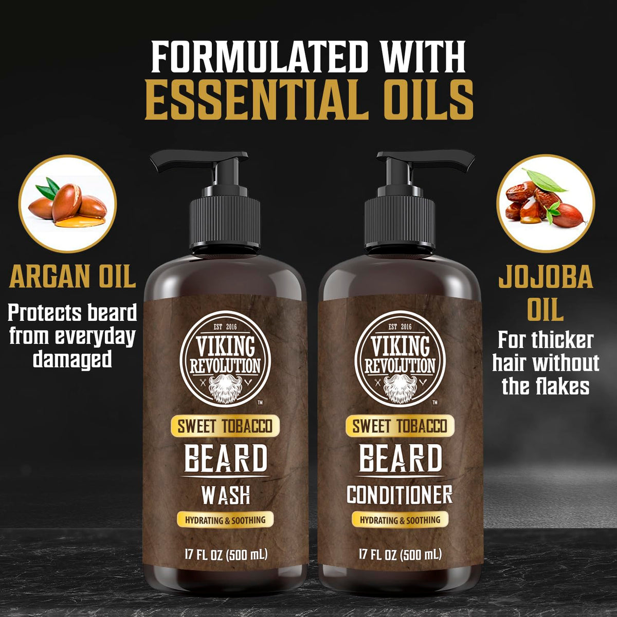 Viking Revolution beard care packaging box conveys premium kit contents