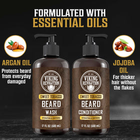 Viking Revolution beard care packaging box conveys premium kit contents