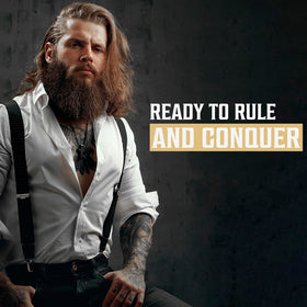 Viking Revolution beard care set 5oz showcases complete grooming routine.