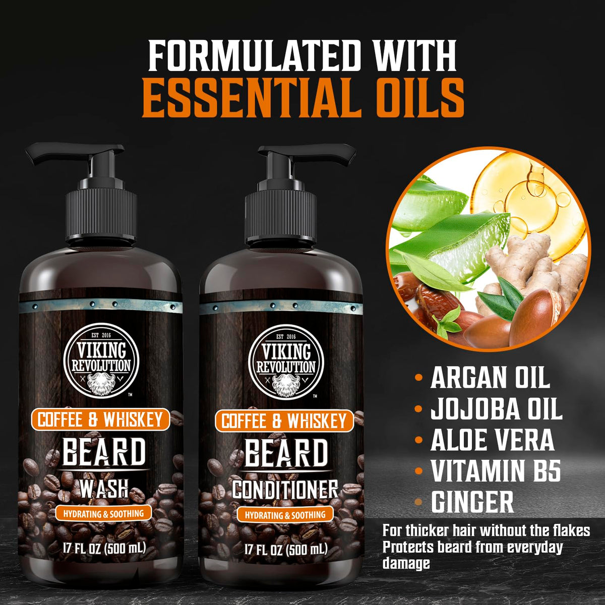 Viking Revolution beard care set packaging highlighting premium grooming kit