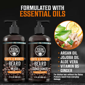 Viking Revolution beard care set packaging highlighting premium grooming kit