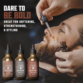 Viking Revolution unscented beard oil 3-pack bottle minimizes irritation