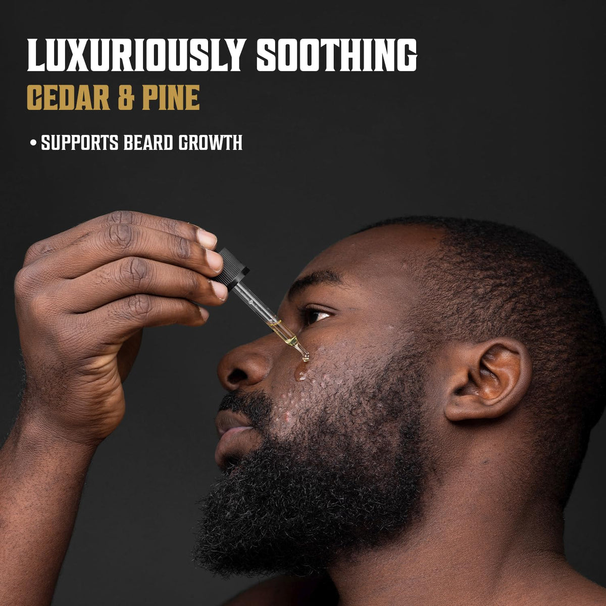 Viking Revolution beard oil cedar pine texture shows frizz control and smoothness