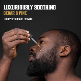 Viking Revolution beard oil cedar pine texture shows frizz control and smoothness