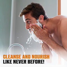 Viking Revolution Beard Softening glow visual showcases smoother, healthier-looking beard.