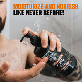 Close-up of beard wash lather from Viking Revolution for thorough cleansing