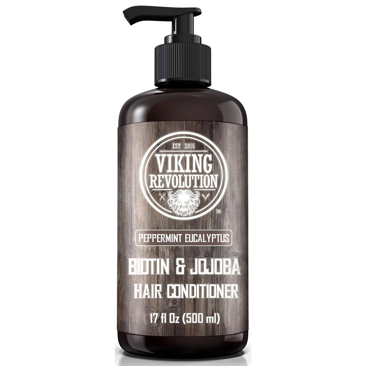 Viking Revolution Biotin conditioner with eucalyptus pump refreshes dry hair