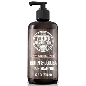 Viking Revolution Biotin Mens Shampoo bottle pump for easy, mess-free dispensing