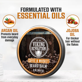 Viking Revolution beard oil nourishes and softens beard hair.