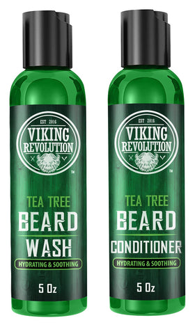 Viking Revolution Dandruff relief with tea tree oil, helps soothe itchy skin.