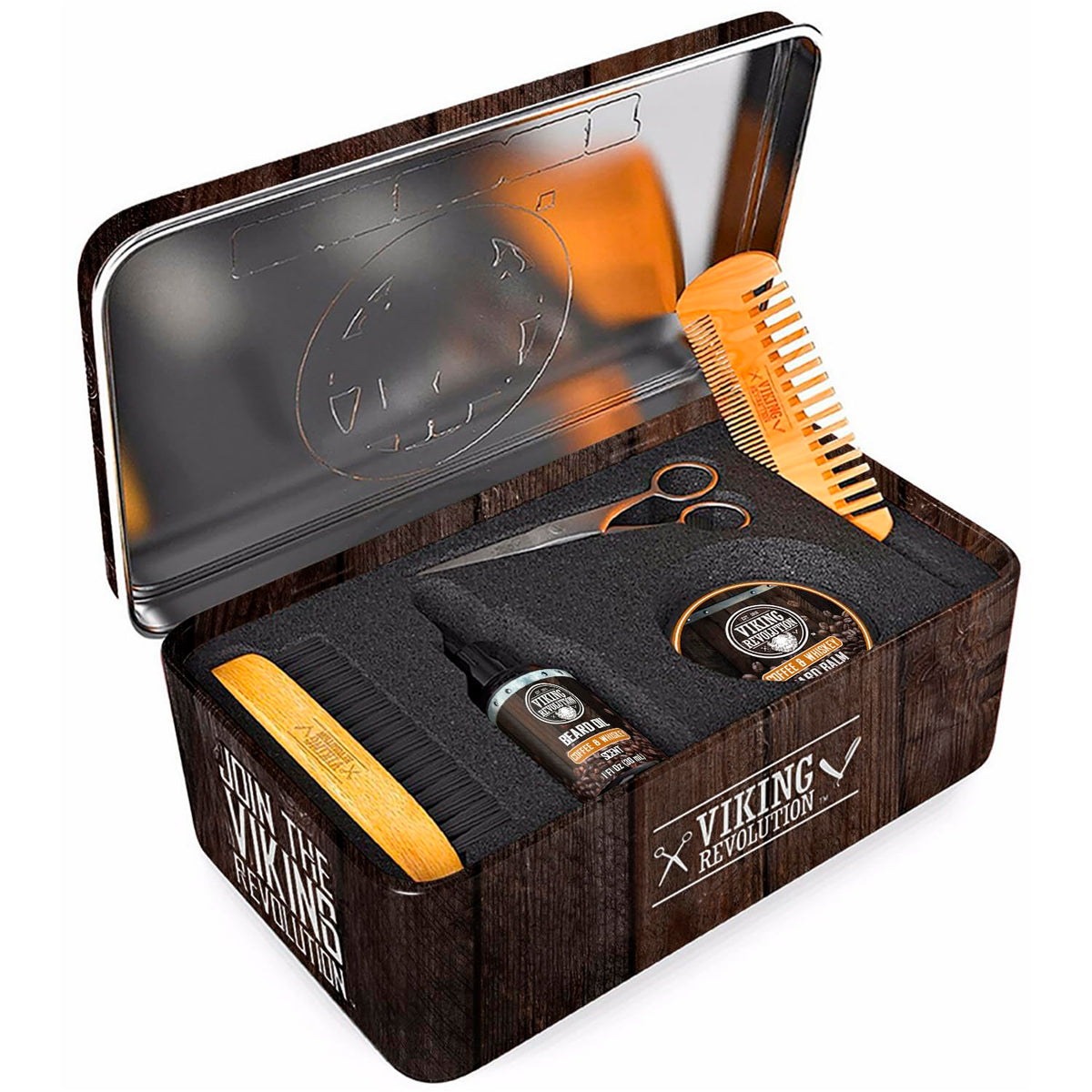 Viking Revolution double-sided pocket comb close-up for versatile grooming.
