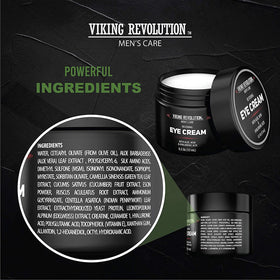 Premium packaging and branding of Viking Revolution eye cream.