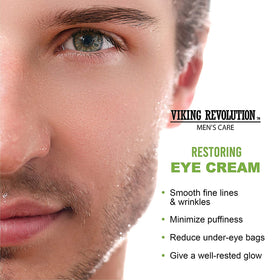 Viking Revolution creamy, fast-absorbing texture for quick under-eye relief.