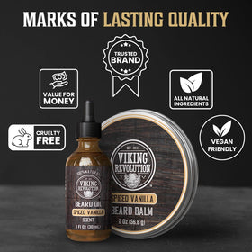 Viking Revolution Gift-ready beard care set packaging for stocking stuffers.