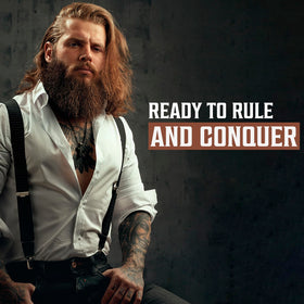 Viking Revolution grooming routine setup for a spa-like beard care experience at home.