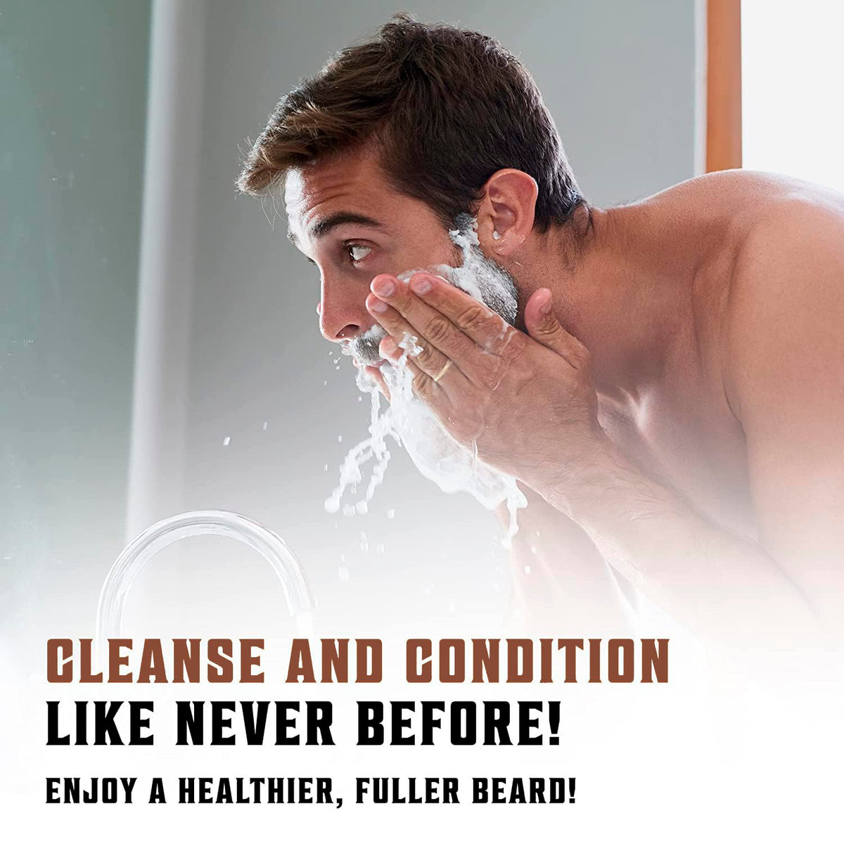 Viking Revolution ingredients argan and jojoba in clear bottle for natural hydration.