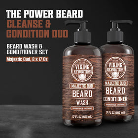 Viking Revolution Majestic Oud beard conditioner tube for smooth detangling and softness.